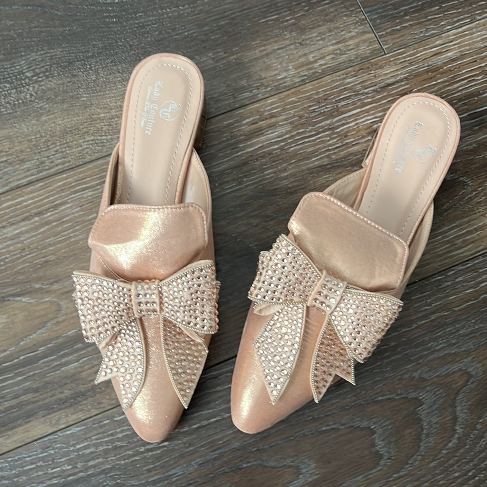C-T Slide Slipper With A Matching Metallic Heel &… - image 3
